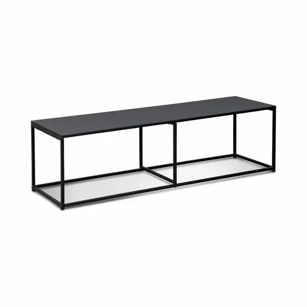 Sweeek - 140cm Urban-style Tv Unit Metal , Industrielle, Black, 140x40x40 Cm thumbnail