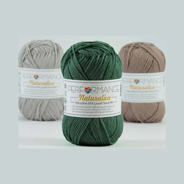 Performance yarn - dehobbyvlinder 5 Bollen Duurzaam Haakgaren Naturalica Donker Groen (2163) - Katoen En Lycocell - Natuurlijk Breigaren thumbnail