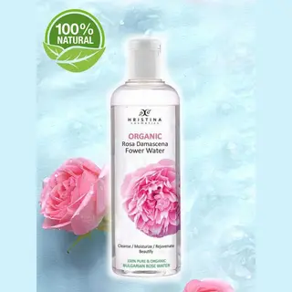 Hristina Rosa Damascena 100% Organic Rozenwater - Voor Lichaam, Huid & Haar - 200ml