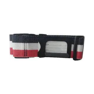 Kofferriem - Bagageriem - Met Label - Kofferband - Bagageband - Rood/Wit/Blauw