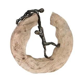 Casablanca By Gilde, Deco Object, Sculptuur Teamwork / Mangohout (29 X 6 X 30 Cm)