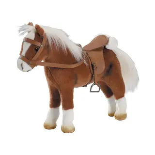 Götz 3401099 Springturniersieger Pferde – Puppe (Stockmaß 24 Cm) – 28 Cm Hohes Plüschpferd Für Stehpuppen – Mit Sattel, Zaumzeug Und