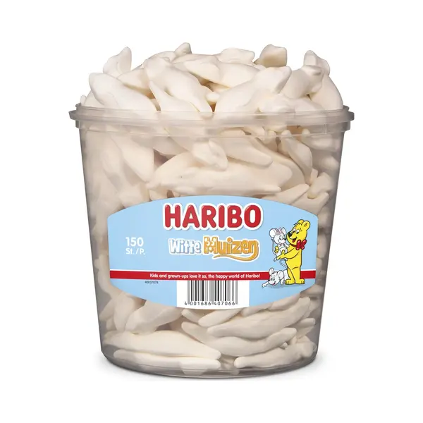 Haribo Witte Muizen - Snoep - 150 Stuks Silo thumbnail