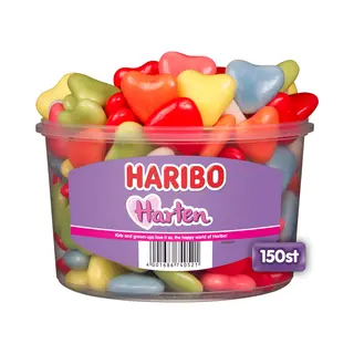 Haribo Harts Hearts, 150 Pieces, 1.200g Tub