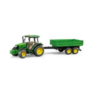 Bruder John Deere 5115 M mit Bordwandanhänger