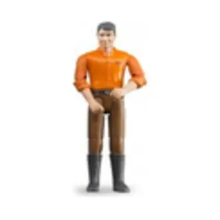 Bruder Mann mit hellem Hauttyp und brauner Hose