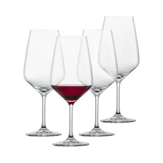 Schott Zwiesel Bordeaux Rotweinglas Tulip (4er-Set), Zeitlose Bordeauxgläser Für Rotwein, Spülmaschinenfeste Tritan-Kristallgläser, Made In