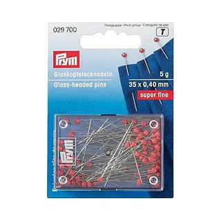 Prym 35 X 0, 4 Mm Rode Stalen Glazen Kopspelden