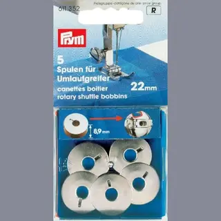 Prym 611352 Nähmaschinenspulen, Stahl, Doppelumlaufgreifer, 21, 9mm