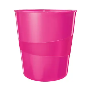 Leitz Wow Waste Bin Polystyrene Pink