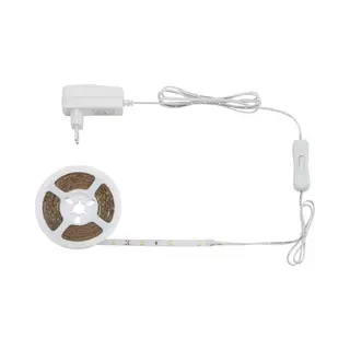 Briloner Leuchten - Led Band 5m, Led Strip Selbstklebend, Streifen Inkl. Ein-/Aus Schalter, 16.5 Watt, Weiß, IP20