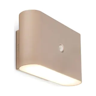 Briloner Chet – Led Wandlamp Oplaadbaar – Zonder Stroom & Boren – Met Bewegingssensor – Warm Wit Licht – Met Kleefpad – Beige – 16 X 9,