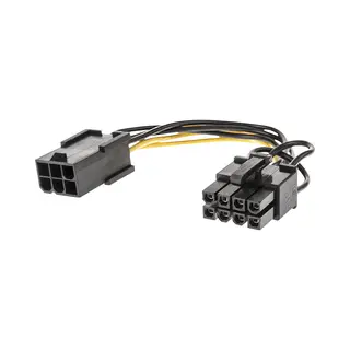 Lindy 0.15m PCIe 6 Pin Female to 8 Pin Male Power Adapter Cable