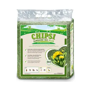 Chipsi Sunshine Bio Plus Bergwiesenheu - Bio Löwenzahn (3 X 600 G) (Verpakking van 3)