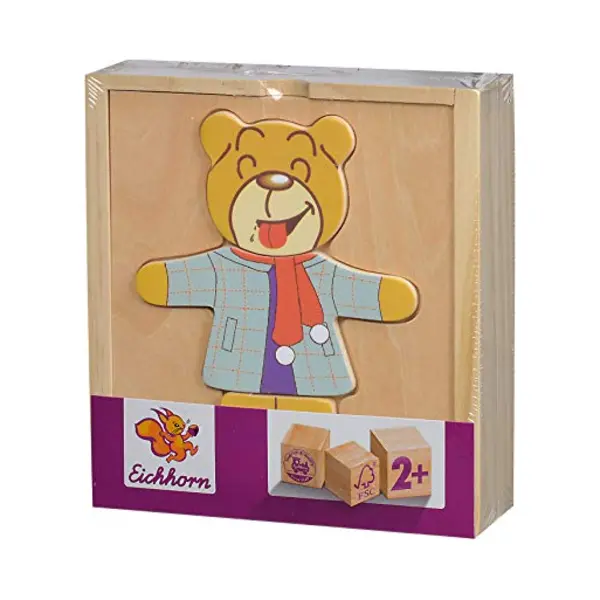 Eichhorn 100005401 - Bären-Puzzle, Mit Versch. Kleidungsstücken Zum Wechseln, 4 Verschiedene Motive, Keine Motivauswahl Möglich, Lieferumfang 1 thumbnail