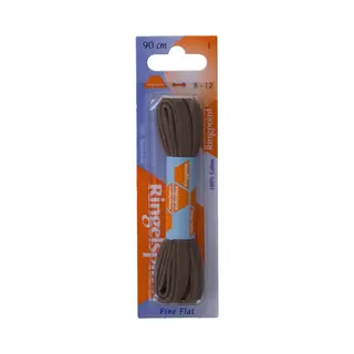 Ringpoint 60 - Platte Moderne Schoenveter - 100% Katoen - 90cm - Kleur Taupe