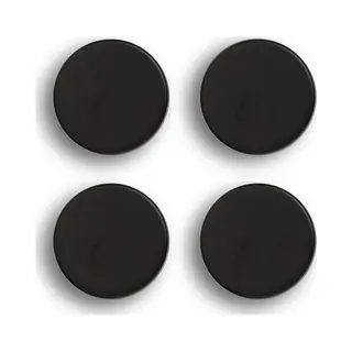 Zeller Present Schöner Leben. Praktisch Wohnen. Zeller 11236 Magnet-Set, 4-Tlg., Extra Stark, Schwarz, Ca. Ø 2, 3 X 0, 9 Cm
