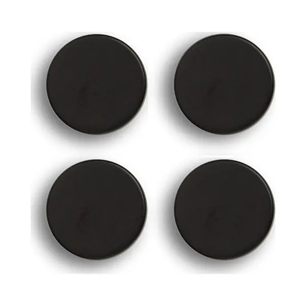 Zeller Present Schöner Leben. Praktisch Wohnen. Zeller 11236 Magnet-Set, 4-Tlg., Extra Stark, Schwarz, Ca. Ø 2, 3 X 0, 9 Cm thumbnail