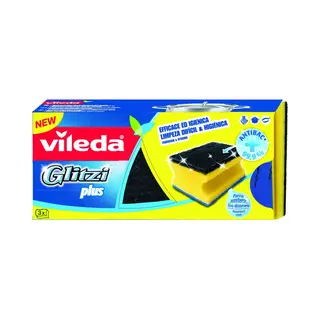Vileda 139787 Schwamm Rechteckig Faser Schwarz, Blau, Gelb 3 Stück(e)