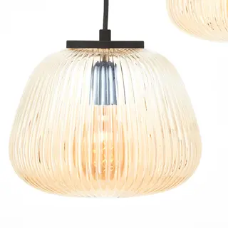 Brilliant Pendellampe Kaizen, Länge 105 Cm, Bernstein, 3-flg., Glas