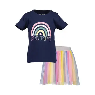 Blue Seven Set, T-Shirt Und Rock
