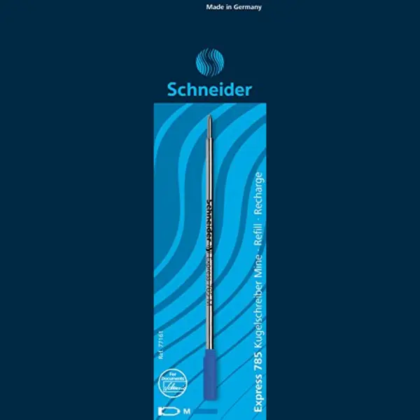 Schneider 77161 Kugelschreibermine Express 785 (dokumentenecht, Strichstärke M) 1er Blisterkarte, Blau thumbnail