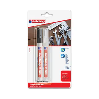Edding 750 Zwart, Wit 2 stuk(s)