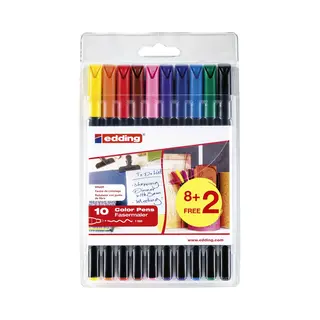 Edding – Tasche Von 10 Fasermaler Edding (1200/10 S)