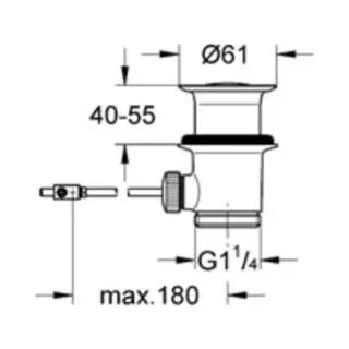 Grohe Ablaufgarnitur 28910 1/4" Für Waschtisch Chrom