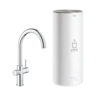 Grohe Red 3 In 1 Kokendwaterkraan - C-uitloop - 7L Boiler - Chroom