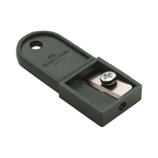 Faber-Castell 184100 Anspitzer Manueller Bleistiftspitzer Grün, Metallisch