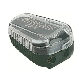 Faber-Castell 186600 Anspitzer Manueller Bleistiftspitzer Grün, Transparent