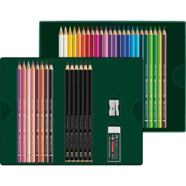 Faber-Castell Polychromos & Pitt Graphite Matt Geschenkset 40-teilig thumbnail