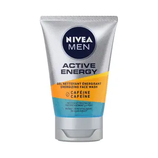 Nivea Men Active Energy Cleanser (100 Ml), Energising Mens Face Wash And Face Cleanser With Caffeine, Active Exfoliating Face Wash