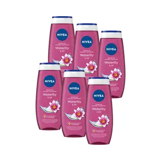 6x Nivea Douchegel Waterlily & Oil 250 Ml