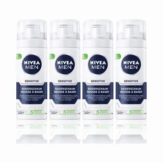 Nivea® | 4 X 50 Ml Scheerschuim Sensitive | Mini Flacon | Reisformaat | Gevoelige Huid |