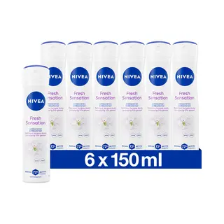6x Nivea Deodorant Spray Fresh Sensation 150 Ml
