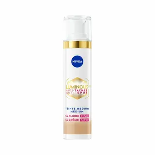 Nivea Luminous 630 Cc Anti-Fleckenfluid FPS30 Medium Teint (1 X 40 Ml), Cc Cream Unified Teint, Foundation Deckt Hautunreinheiten Ab, Getönte