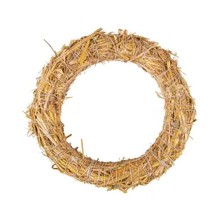 Rayher hobby materialen Rayher Decoratie Krans Van Stro - D25 X 6 Cm - Diy Kransen Maken - Kerst Deurkrans/kerstkrans