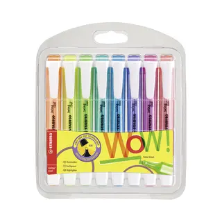 Stabilo swing cool, smalle markeerstift, etui met 8 kleuren