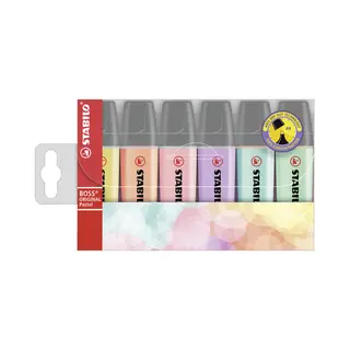 Stabilo Boss Original Pastel, markeerstift, etui met 6 kleuren