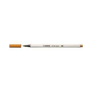 Stabilo Pen 68 brush, premium brush viltstift, donker oker, per stuk