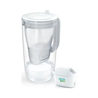 Brita Glass Mx Pro Pure - Waterfilterkan - 2.5L - Inclusief 1 Maxtra Pro Filter - Glas - Grijs