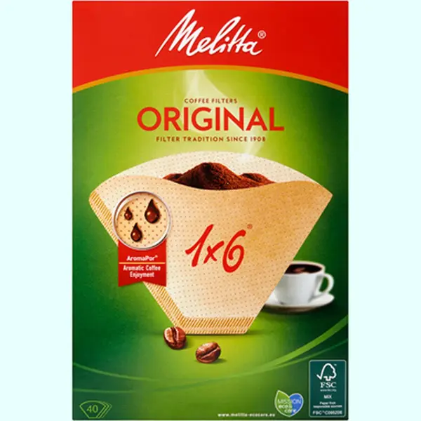 Melitta Koffiefilters Original Maat 1x6 - 40 Filters thumbnail