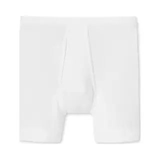 Schiesser, Herren, Unterhosen, Original Doppelripp Hose Kurz, Weiss, (L, Einzelpack)