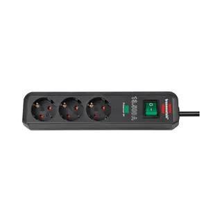 Brennenstuhl 1158820315 power uitbreiding 1,5 m 3 Ac-uitgang(en) Zwart, Groen
