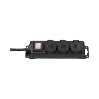 Brennenstuhl 1159950013 Verlängerungskabel 2 m 3 Ac-Ausgänge Drinnen/Draußen Schwarz