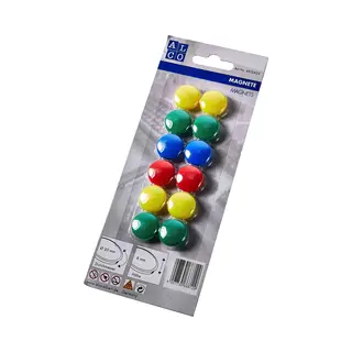 Alco Haftmagnet Metall Kunststoff 20mm Sortiert Ve=12 Stück
