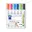 blauw, lichtblauw, lichtgroen, oranje, rose, zwart