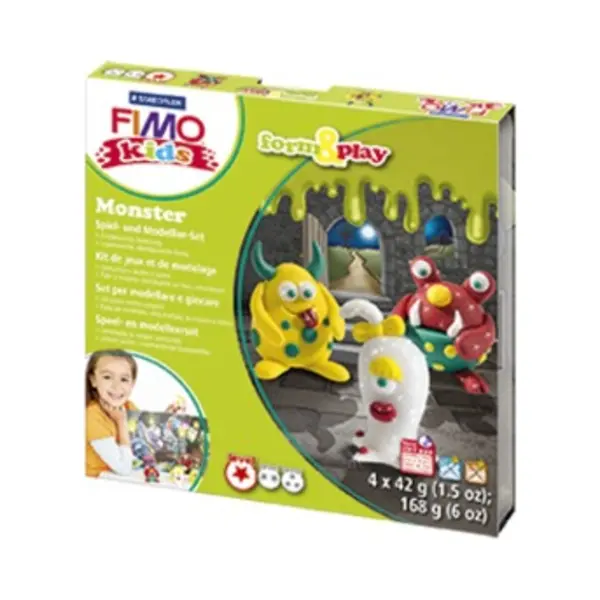 Staedtler Fimo kids 8034 Modeling clay 42 g Green, Red, White, Yellow 1 pc(s) thumbnail